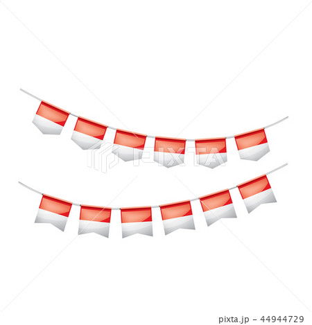 Indonesia flag, vector illustration on a white background 44944729
