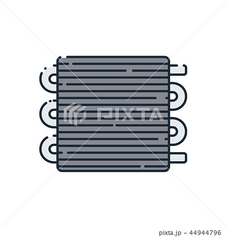 Flat icon on the car radiator. 44944796