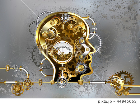Steampunk head with manometer 44945065