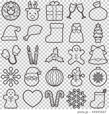 Download Christmas Icon Line Drawing Stock Illustration 44945687 Pixta 3D SVG Files Ideas | SVG, Paper Crafts, SVG File