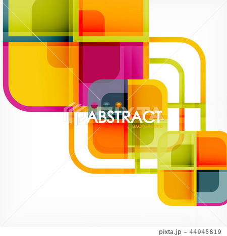 Square geometric abstract background, paper art design for cover design, book template, poster, cd 44945819