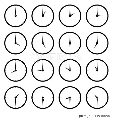 World clock, time zone vector icons 44946090