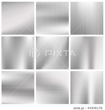 Silver, steel, titanium, aluminium metal vector brushed textures Silver, steel, titanium, aluminium metal vector brushed textures 44946176