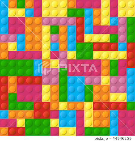 Colored plastic bricks seamless vector pattern Colored plastic bricks seamless vector pattern 44946259