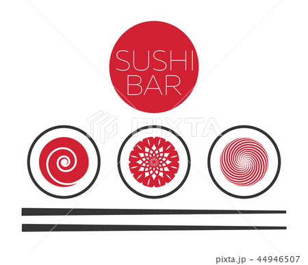 Abstract sushi bar food logo vector template 44946507