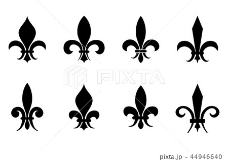 Fleur de lis vector set in black isolated white 44946640