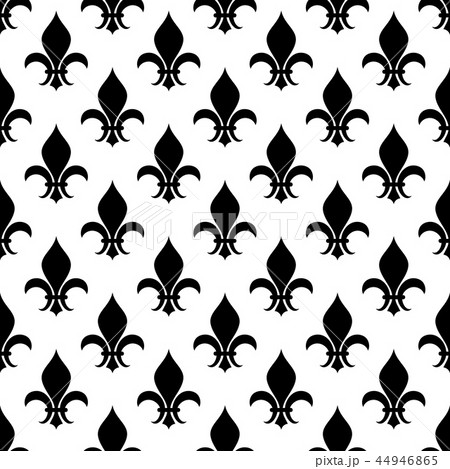 Vector fleur de lis seamless pattern in black and white Vector fleur de lis seamless pattern in black and white 44946865