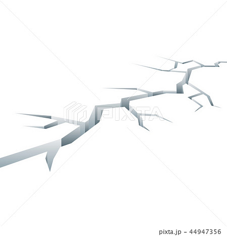 Cartoon cracked concrete ground 44947356