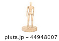 Stand Wooden Dummy. 3D rendering 44948007