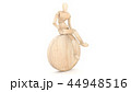 Two wooden dolls show apologies. 3D rendering 44948516