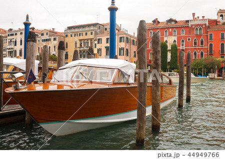 boat near the pier in Venice. Horizontal. Closeup 44949766