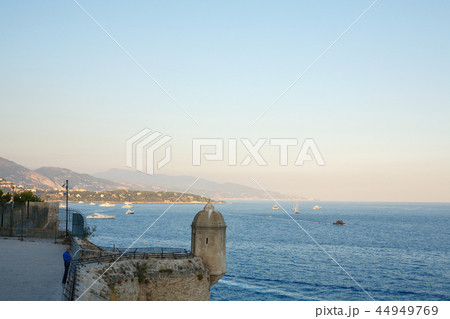 seascape in monaco on sunset. Horizontal image 44949769