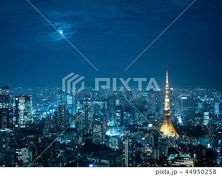 都市景観　東京　夜景 44950258