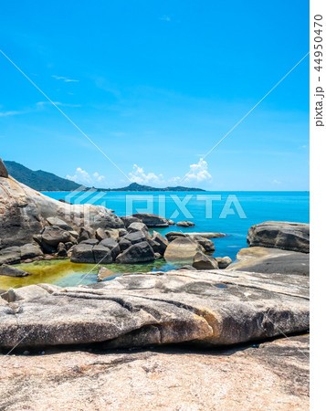 Rocky beach, seascape view, Samui island, Thailand 44950470