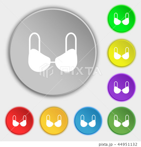 brassiere top icon sign. Symbol on eight flat butt 44951132