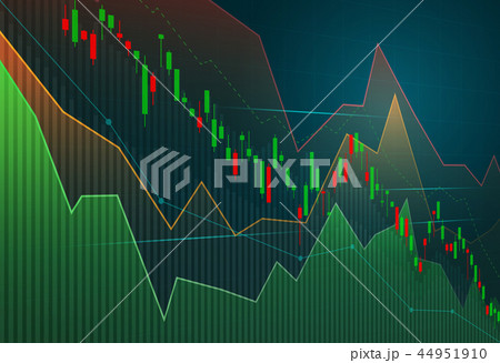 Financial stock market graph on stock market. Financial stock market graph on stock market. 44951910