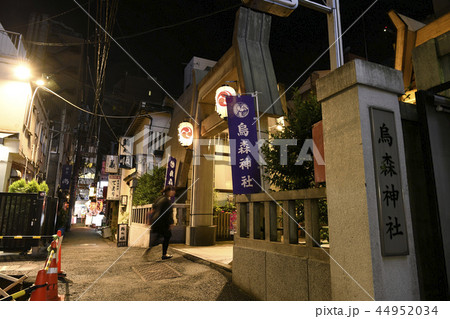 日本の東京都市景観　新橋の烏森神社などを望む 44952034