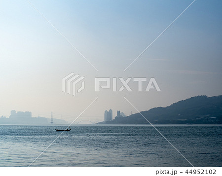 boat floating on river in Taiwan boat floating on river in Taiwan 44952102