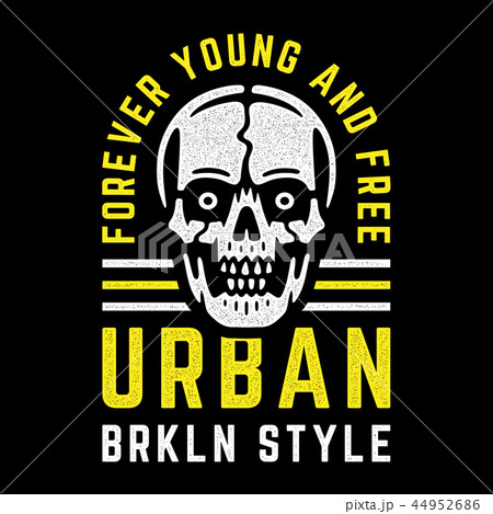 Vintage Skull Print のイラスト素材