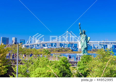 東京　お台場海浜公園の自由の女神像 44952995
