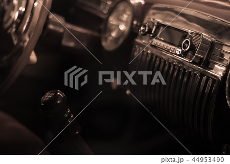 background - interior detail of a vintage car background - interior detail of a vintage car 44953490