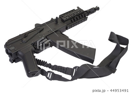 kalashnikov AK 74U assault rifle on white kalashnikov AK 74U assault rifle on white 44953491