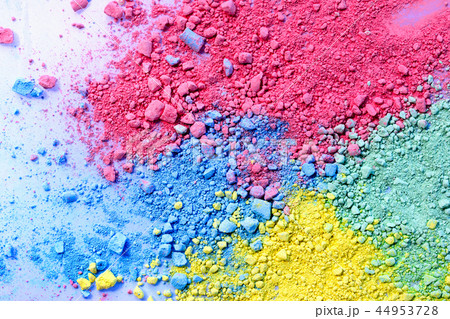 Colorful background of chalk powder. 44953728
