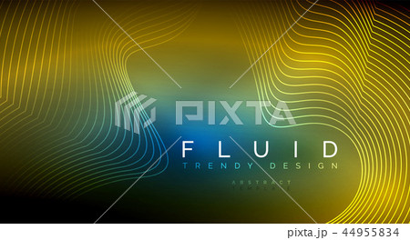 Digital flowing wave particles abstract background 44955834