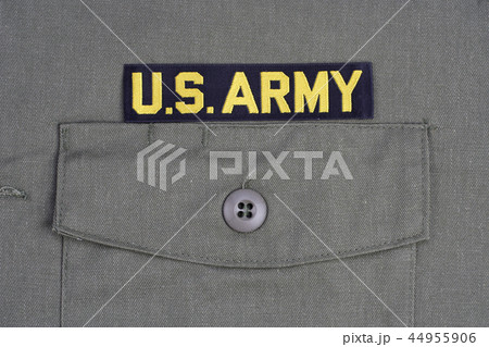 US ARMY Branch Of Service Tape on green uniform 44955906