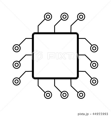 Computer chip icon. Accessories for digital devices Computer chip icon. Accessories for digital devices 44955993