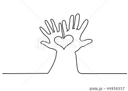 Abstract hands woman and man holding heart Abstract hands woman and man holding heart 44956357