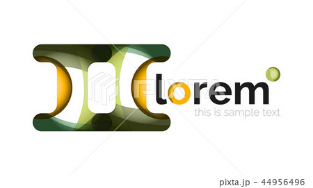 Abstract geometric design logo made of flowing elements 44956496