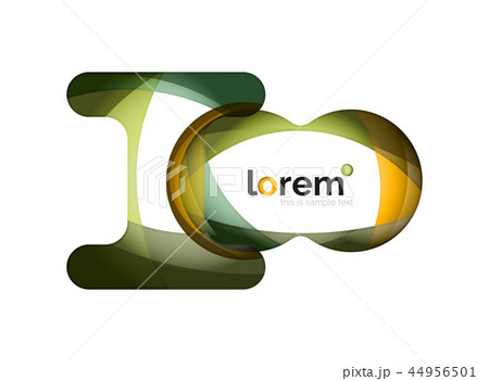 Abstract geometric design logo made of flowing elements Abstract geometric design logo made of flowing elements 44956501
