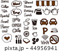 カフェアイコンセット*文字メイン（3色） 44956941