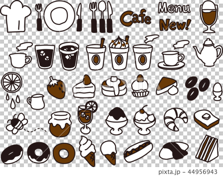 Cafe Icon Set * Illustration Main (3 colors) 44956943