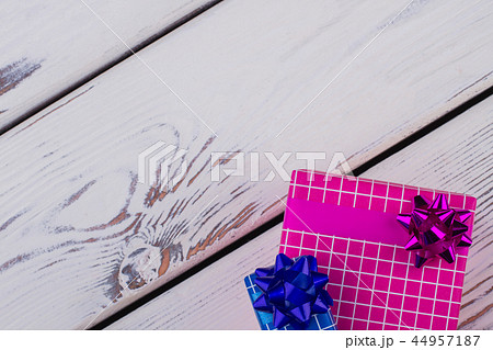 Christmas gift boxes with copy space. 44957187