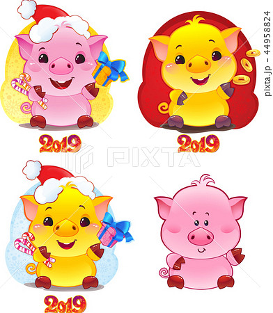Yellow Earthy Pig for the New Year 2019.  44958824