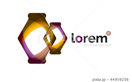 Abstract geometric design logo made of flowing elements Abstract geometric design logo made of flowing elements 44959256