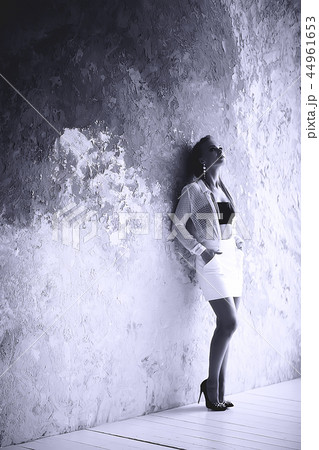 glamor model in studio / professional beautiful model young adult girl in studio with makeup bright glamor model in studio / professional beautiful model young adult girl in studio with makeup bright 44961653