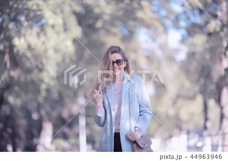 spring, female seasonal portrait / walk happy girl outdoors, spring mood girl spring, female seasonal portrait / walk happy girl outdoors, spring mood girl 44963946