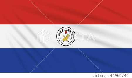 Flag Paraguay - back side swaying in wind, vector Flag Paraguay - back side swaying in wind, vector 44966246
