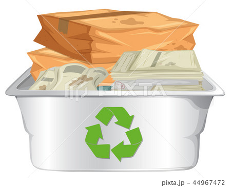 Recycle paper on white background Recycle paper on white background 44967472