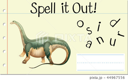 Spell English Word Dinosaurのイラスト素材