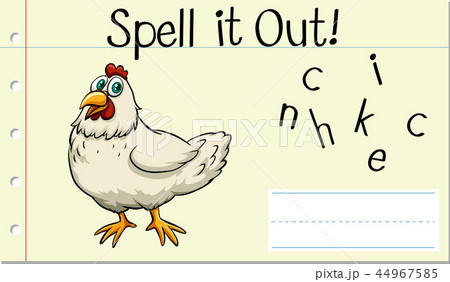 Spell English word chicken Spell English word chicken 44967585