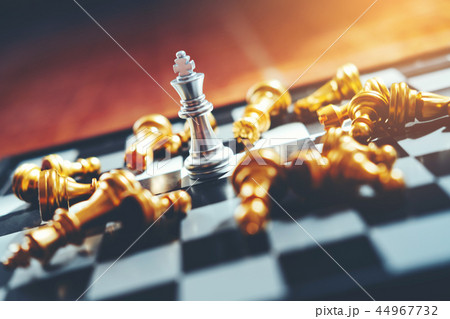 Chess game of successful business leader concept 44967732