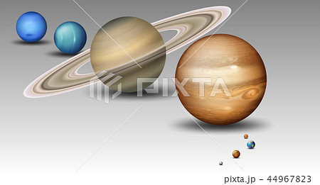 Set of solar system planet 44967823
