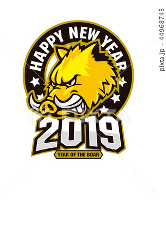年賀状 2019 亥年 年賀状 2019 亥年 44968743
