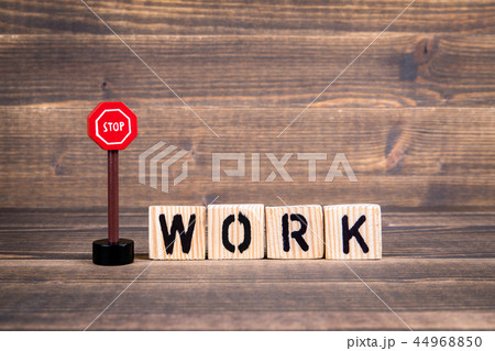 Work Name from wooden letters with road sign Work Name from wooden letters with road sign 44968850