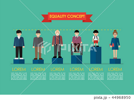 Social Issue Equality Concept Infographicのイラスト素材