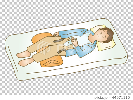 応急手当イラスト13 腹痛のイラスト素材